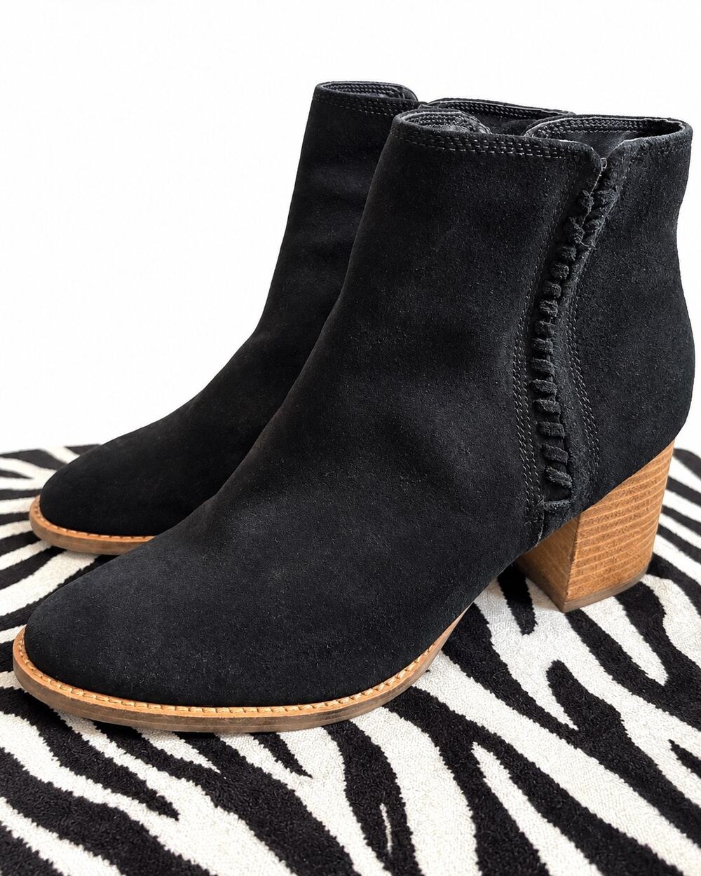Blondo Black Waterproof Suede Ankle Boots Booties Size 10M